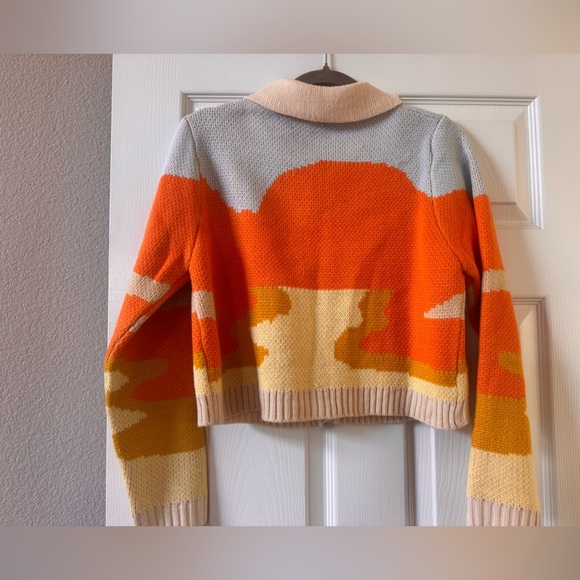 Retro cropped button up sweater size S - Picture 3 of 6